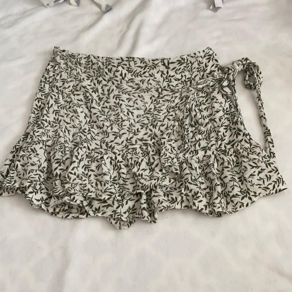 Floral wrap skirt